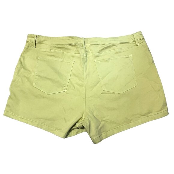 Pistola Zipper Cargo Pocket Denim Shorts Sz 24 W (4X) Womens Plus Limeade Green - Picture 2 of 5